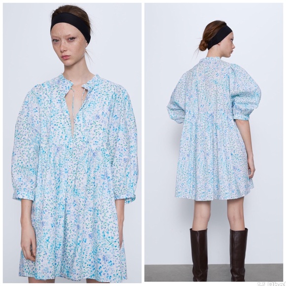 COPY - RINTED POPLIN DRESS - Picture 9 of 14